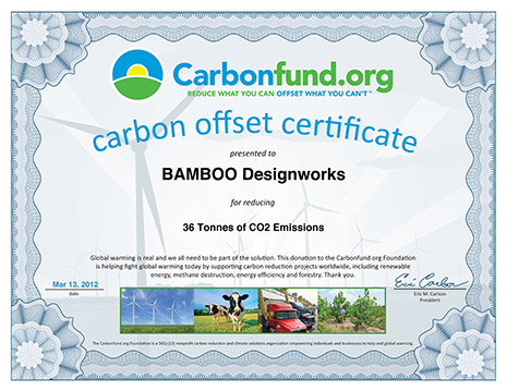CarbonFund.org Certificate