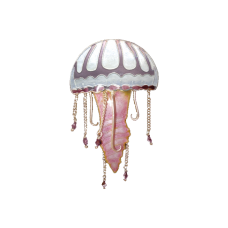 Jellyfish Purple Striped pin