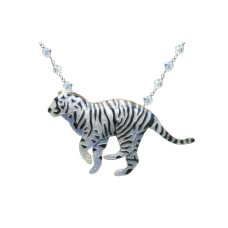 White Tiger crystal necklace 