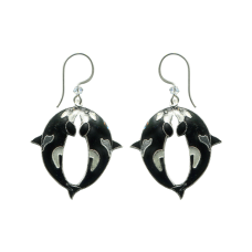 Twin Killer Whales earrings