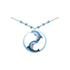 Ying Yang Dolphin large necklace