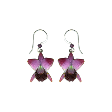 Cattleya Orchid earrings