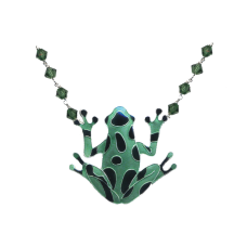 Green Frog crystal necklace