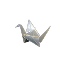 Origami Peace Crane pin
