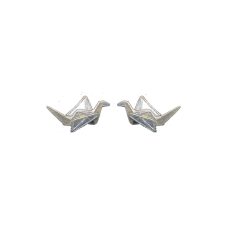Origami Peace Crane post earrings