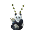 Panda & Bamboo crystal necklace