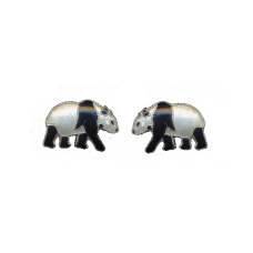 Panda Walking post earrings