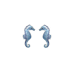 Seahorse Blue post earrings