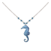 Seahorse Blue small necklace 