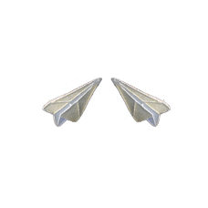 Paper Airplane post earrings