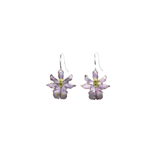 Orchid purple earrings