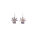 Orchid purple earrings