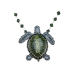 Olive Ridley Sea Turtle crystal necklace 