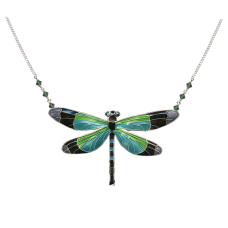 Radiant Gossamer Wing Dragonfly large necklace 