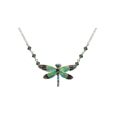 Radiant Gossamer Wing Dragonfly small necklace