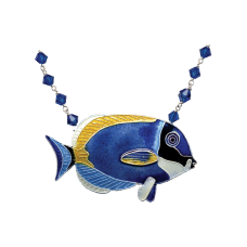 Powder Blue Surgeonfish crystal necklace