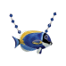 Powder Blue Surgeonfish crystal necklace