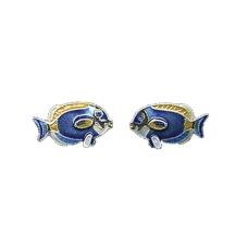 Powder Blue Surgeonfish post earrings