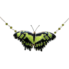 Malachite Butterfly large necklace