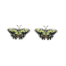 Malachite Butterfly post earrings