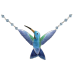 Broadbilled Hummingbird crystal necklace