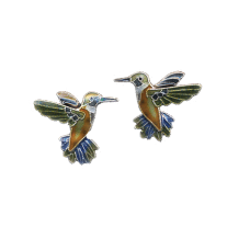 Black-chinned Hummingbird post earrings