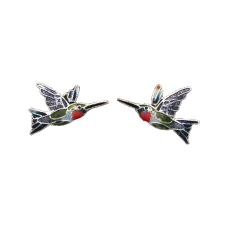 Ruby-throated Hummingbirds post earrings