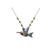 Ruby throated Hummingbird small necklace