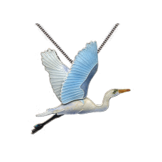 Great Egret large necklace