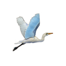 Great Egret pin 