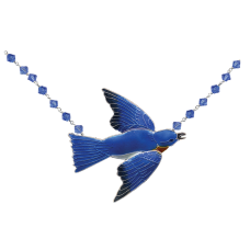 Bluebird crystal necklace