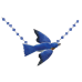 Bluebird crystal necklace