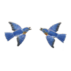 Bluebird post earrings 