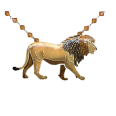 Lion crystal necklace 