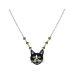 Cat Green-eyed Kitty Face small necklace