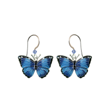 Blue Morpho Butterfly earrings 