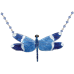 Blue Banded Dragonfly crystal necklace