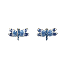 Blue Banded Dragonfly post earrings