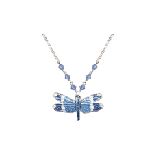 Blue Banded Dragonfly small necklace