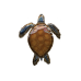 Green Sea Turtle (top view) pin