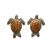 Green Sea Turtle (top view) post earrings