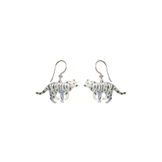 White Tiger earrings 