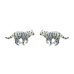 White Tiger post earrings