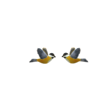 Chickadee (Bright Yellow) post earrings