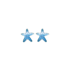 Sea Star (Light Blue) post earrings