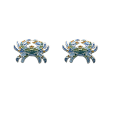 Blue Crab post earrings