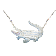 Alligator (White) large necklace