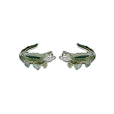 Alligator (Green) post earrings 