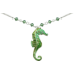 Seahorse Green small necklace